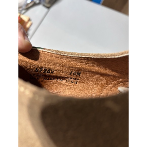 Womens Bass Oxford Tan Denise Suede Buc Leather Red Sole Size 10 Shoes - Picture 5 of 6